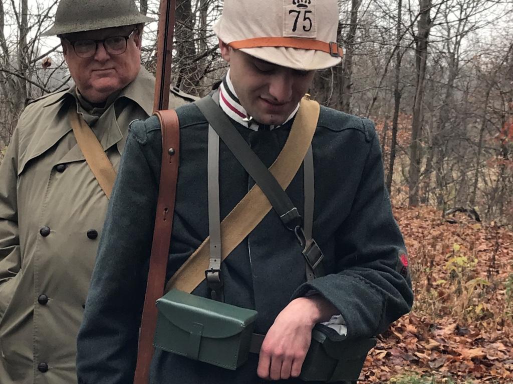 Image of 2 men dressed as World War II Soldiers