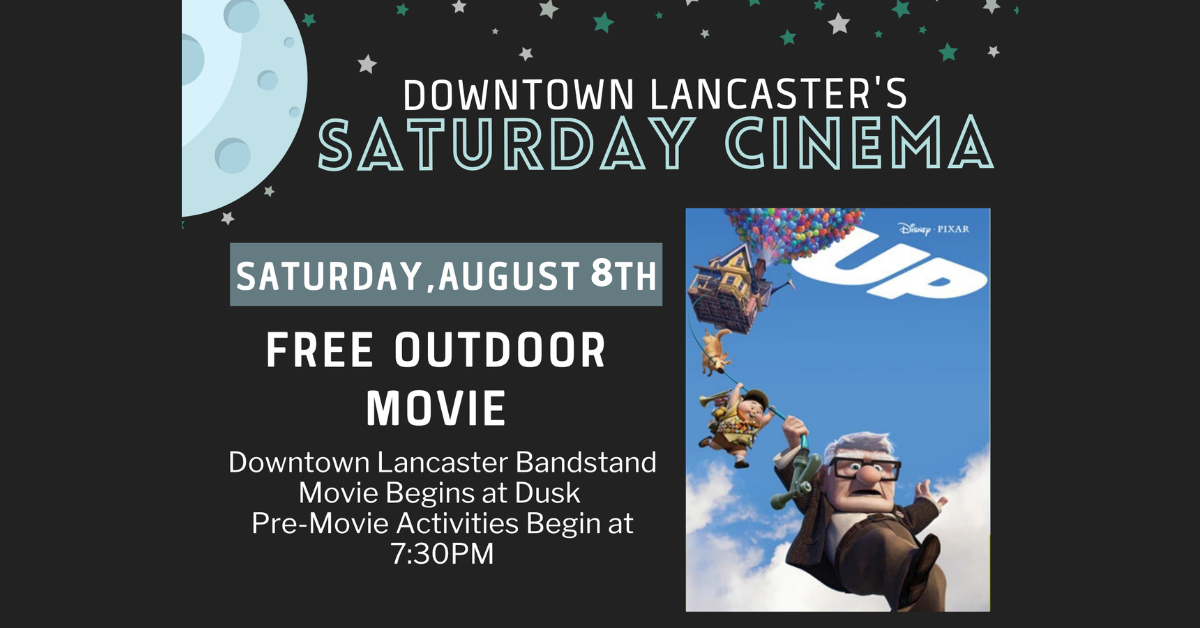 Saturday Night Cinema poster stating that the movie is Disney's UP.