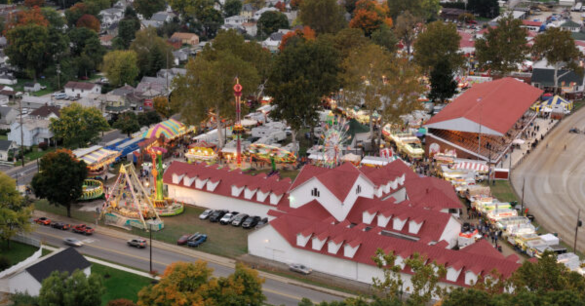 Photo of the Fairfield County Fair from the view of Mt. Pleasant